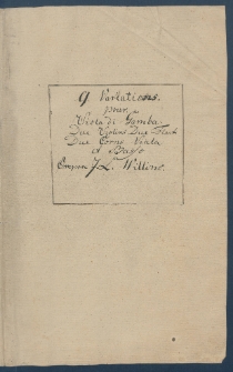 9. Variations. pour. Viola di Gamba. Due Violins Due Flauti Due Corns Viala et Basso : [rękopis].