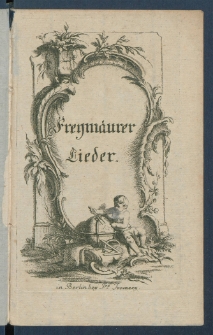 Freym&auml;urer Lieder.