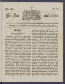 Szk&oacute;łka Niedzielna : [pismo czasowe poświęcone włościanom]. 1846, R. 10 nr 30