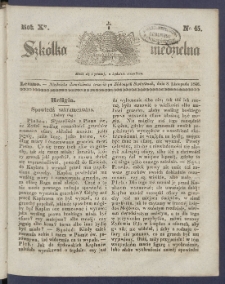 Szk&oacute;łka Niedzielna : [pismo czasowe poświęcone włościanom]. 1846, R. 10 nr 45