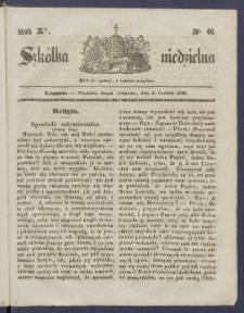 Szk&oacute;łka Niedzielna : [pismo czasowe poświęcone włościanom]. 1846, R. 10 nr 49