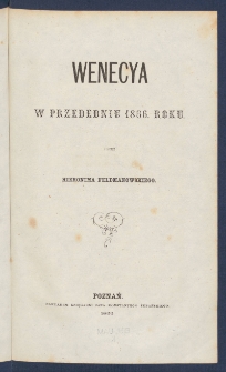 Wenecya w przededniu 1866. roku.