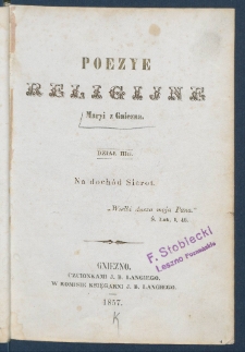 Poezye religijne Maryi z Gniezna.