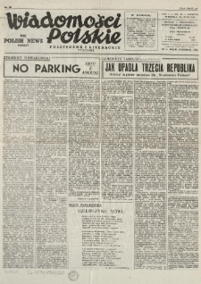 Wiadomości Polskie Polityczne i Literackie. 1940.07.28 R.1 Nr20