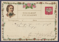 Telegram patriotyczny : Incipit: Telegram życzeniowy