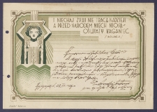 Telegram patriotyczny : I niechaj żywi nie tracą nadzieji a przed narodem niech niosą oświaty kaganiec /Słowacki/ [DZS 970 III]