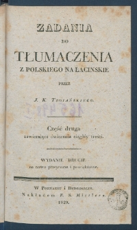 Zadania do tłumaczenia z polskiego na łacińskie.