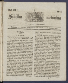 Szk&oacute;łka Niedzielna : [pismo czasowe poświęcone włościanom]. 1845, R. 9 nr 2