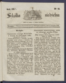 Szk&oacute;łka Niedzielna : [pismo czasowe poświęcone włościanom]. 1845, R. 9 nr 45
