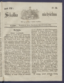 Szk&oacute;łka Niedzielna : [pismo czasowe poświęcone włościanom]. 1845, R. 9 nr 52