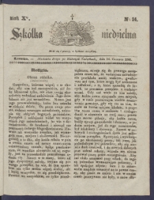 Szk&oacute;łka Niedzielna : [pismo czasowe poświęcone włościanom]. 1846, R. 10 nr 24