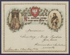 Telegram patriotyczny Nie rzucim ziemi skąd nasz r&oacute;d! [DZS 550 III]