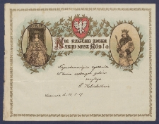 Telegram patriotyczny Nie rzucim ziemi skąd nasz r&oacute;d! [DZS 2395 III]