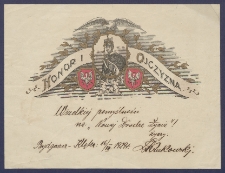 Telegram patriotyczny : Honor i Ojczyzna