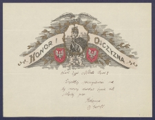 Telegram patriotyczny : Honor i Ojczyzna