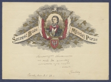 Telegram patriotyczny. Incipit: Szczęść Boże Młodej Parze [DZS 23 III]