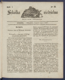 Szk&oacute;łka Niedzielna : [pismo czasowe poświęcone włościanom]. 1837, R. 1 nr 28