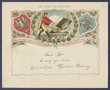 Telegram patriotyczny : Na cele narodowe! [DZS 677 III]