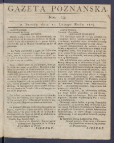 Gazeta Poznańska R. 1807, nr 12