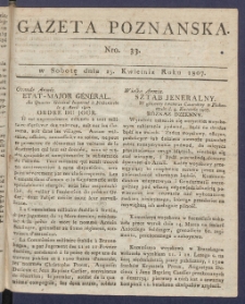 Gazeta Poznańska R. 1807, nr 33