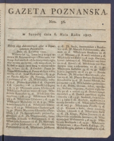Gazeta Poznańska R. 1807, nr 36