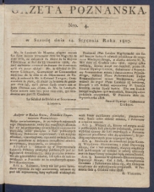 Gazeta Poznańska R. 1807, nr 4