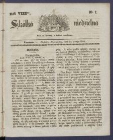 Szk&oacute;łka Niedzielna : [pismo czasowe poświęcone włościanom]. 1844, R. 8 nr 7