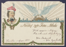 Telegram patriotyczny : Niechaj żyje Para Młoda [DZS 624 III]