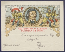 Telegram patriotyczny : Tadeusz Kościuszko