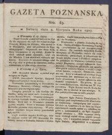 Gazeta Poznańska R. 1807, nr 63