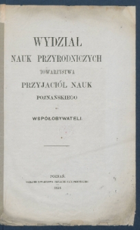 Wydział Nauk Przyrodniczych Towarzystwa Przyjaci&oacute;ł Nauk Poznańskiego do wsp&oacute;łobywateli.