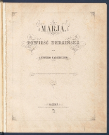 Marja : powieść ukraińska.