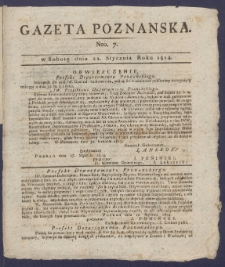 Gazeta Poznańska R. 1814, nr 7