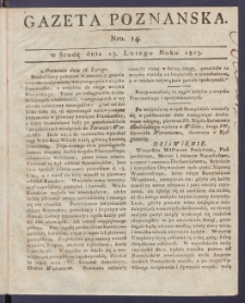 Gazeta Poznańska R. 1813, nr 14