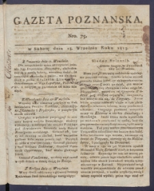 Gazeta Poznańska R. 1813, nr 75