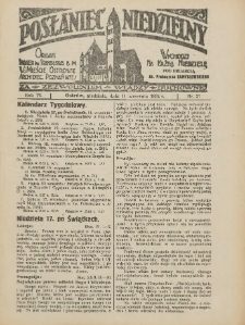 Posłaniec Niedzielny: organ Parafii św. Stanisława BM w Mieście Ostrowie Archidiec. Poznańskiej 1932.09.11 R.6 Nr37