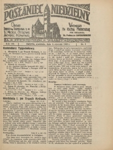 Posłaniec Niedzielny: organ Parafii św. Stanisława BM w Mieście Ostrowie Archidiec. Poznańskiej 1933.01.08 R.7 Nr2