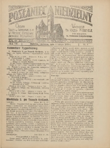 Posłaniec Niedzielny: organ Parafii św. Stanisława BM w Mieście Ostrowie Archidiec. Poznańskiej 1933.02.05 R.7 Nr6