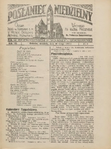 Posłaniec Niedzielny: organ Parafii św. Stanisława BM w Mieście Ostrowie Archidiec. Poznańskiej 1933.02.26 R.7 Nr9