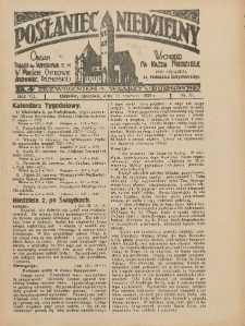 Posłaniec Niedzielny: organ Parafii św. Stanisława BM w Mieście Ostrowie Archidiec. Poznańskiej 1933.06.18 R.7 Nr25