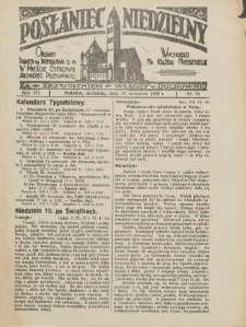 Posłaniec Niedzielny: organ Parafii św. Stanisława BM w Mieście Ostrowie Archidiec. Poznańskiej 1933.09.17 R.7 Nr38
