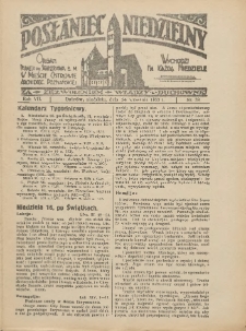Posłaniec Niedzielny: organ Parafii św. Stanisława BM w Mieście Ostrowie Archidiec. Poznańskiej 1933.09.24 R.7 Nr39