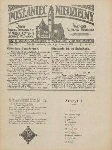 Posłaniec Niedzielny: organ Parafii św. Stanisława BM w Mieście Ostrowie Archidiec. Poznańskiej 1933.10.08 R.7 Nr41