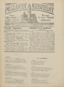 Posłaniec Niedzielny: organ Parafii św. Stanisława BM w Mieście Ostrowie Archidiec. Poznańskiej 1933.10.29 R.7 Nr44
