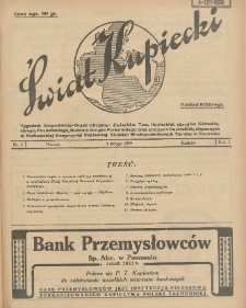 Świat Kupiecki. Tygodnik Gospodarczy- Organ oficjalny Związk&oacute;w Tow. Kupieckich (...) 1929.02.02 R.5 Nr 5