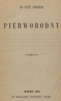 Co iest grzech pierworodny