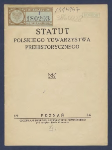 Statut Polskiego Towarzystwa Prehistorycznego