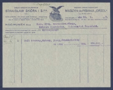 [Druk firmowy] : [Incipit:] Rachunek dla Szan. Wydz. Rolniczo-Leśnego, Katedra Miernictwa Uniwersytet Poznański [...]