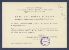 Uprzejmie informuję, iż w ramach obchodu Jubileuszu 50-lecia UAM wygłoszony zostanie wykład prof. dra Heinza Tillmana doktora h.c. Uniwersytetu im. Adama Mickiewicza w Poznaniu na temat: Bliskowschodnia polityka III Rzeszy w okresie II wojny światowej : wykład odbędzie się [...] w dniu 9.5.1969 o godz. 9.00 [...]