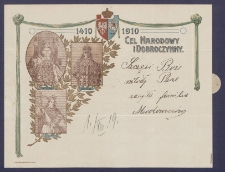 Telegram patriotyczny : 1410-1910 Cel narodowy i dobroczynny